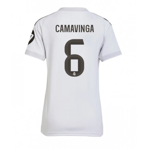 Real Madrid Eduardo Camavinga #6 Replika Hjemmebanetrøje Dame 2025-26 Kortærmet Real Madrid Eduardo Camavinga #6 Replika Hjemmebanetrøje Dame 2025-26 Kortærmet